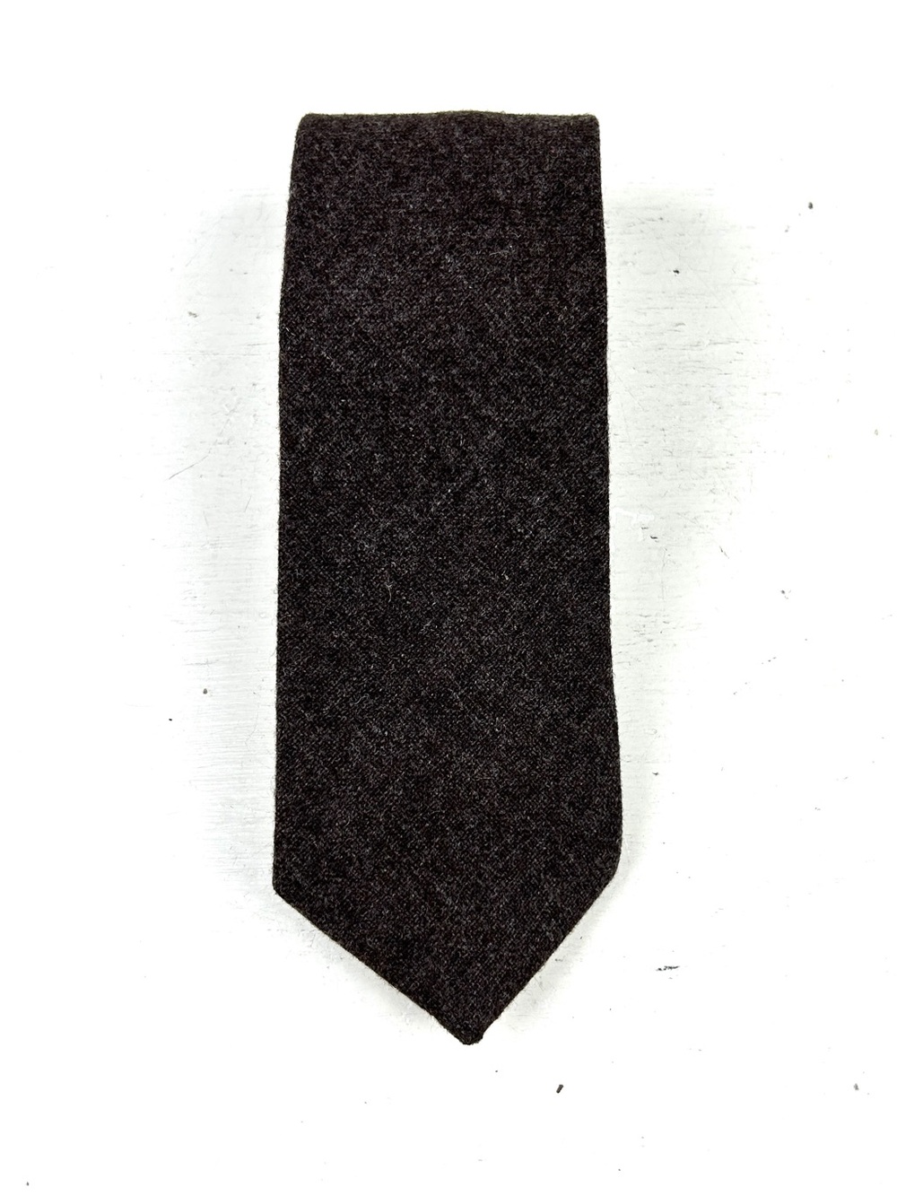 J. Press Lambs Wool Mens Designer Neck Tie Brown Amazing Texture